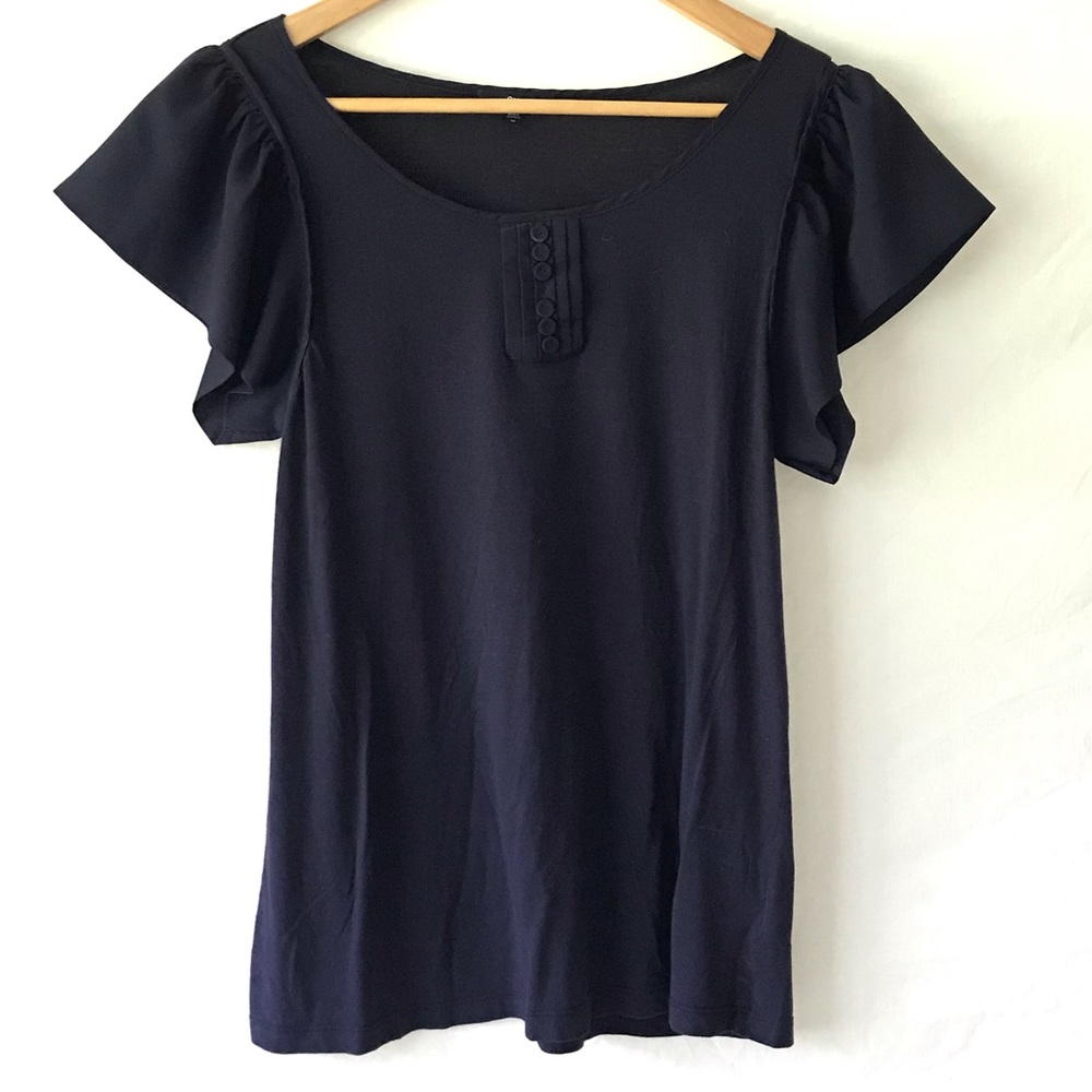 Gap navy flutter sleeve tee